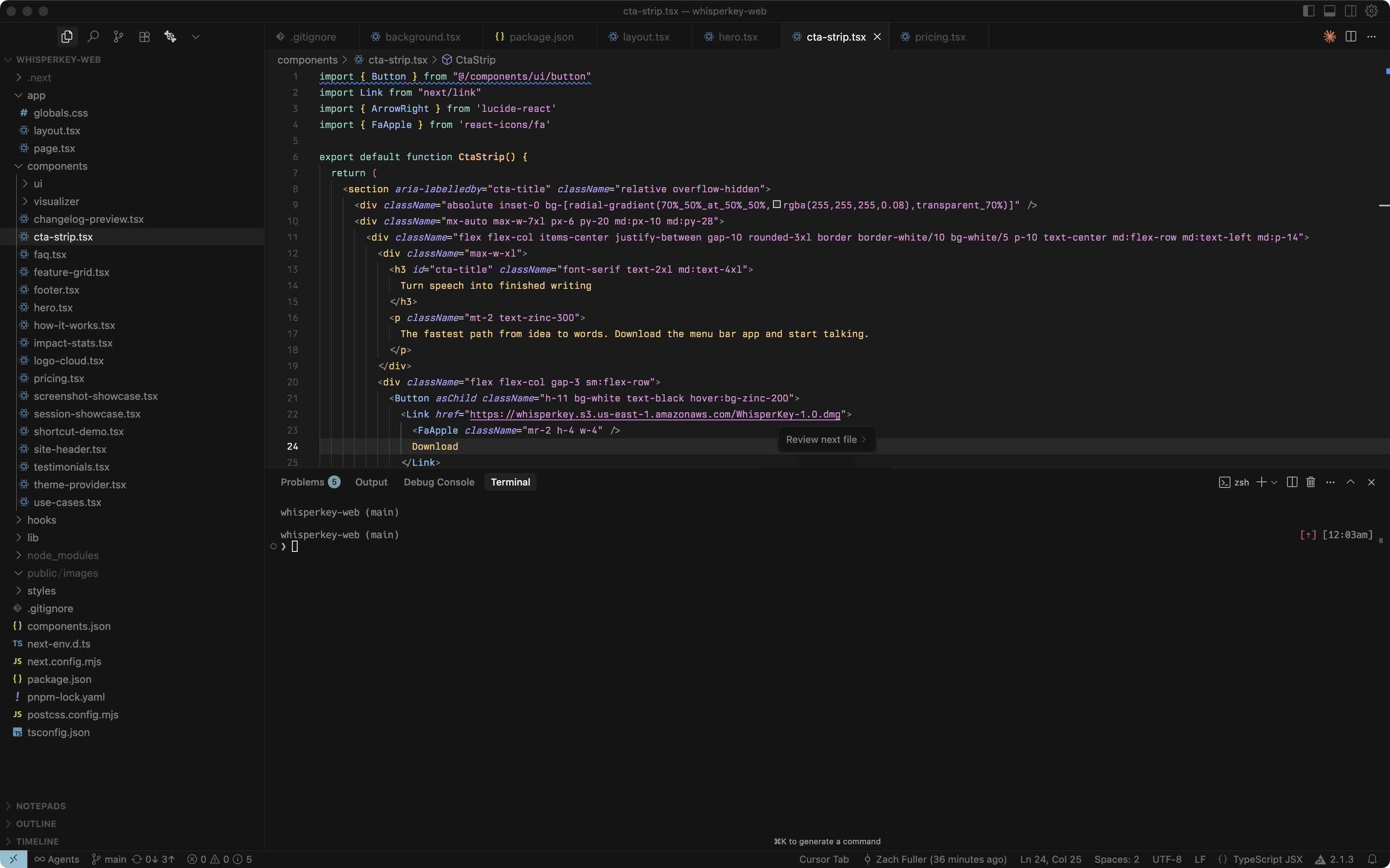 App transcription demo